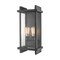 Z-Lite Fallow 2 Light Outdoor Wall Sconce, Black And Clear Seedy 565B-BK - alternate 1
